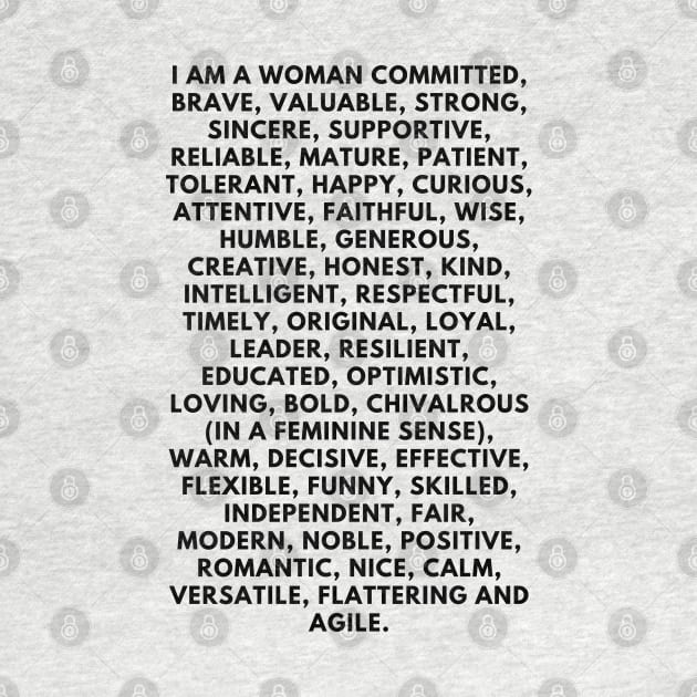 I am a woman: 50 positive affirmations by CachoGlorious